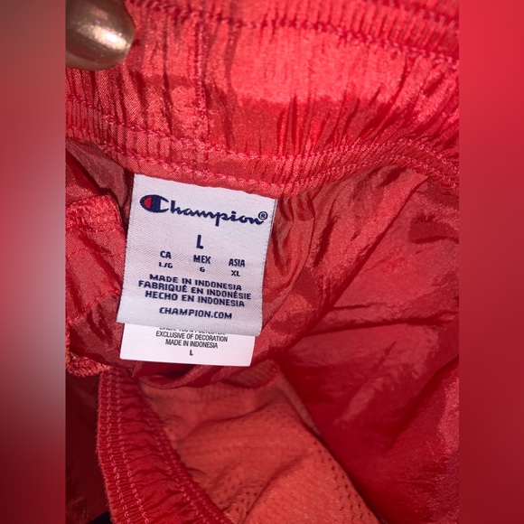 NEON ORANGE CHAMPION TRACK PANTS - Picture 2 of 4